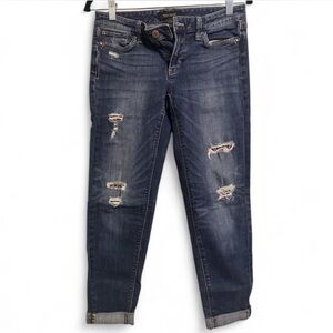 White House Black Market Distressed Girlfriend Jeans